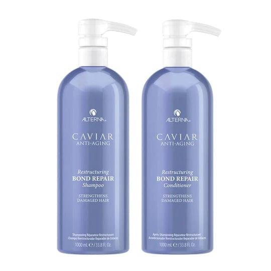 Alterna Caviar Bond Repair Shampoo & Conditioner Duo 1000ml (with Free Pump) Save £36.21