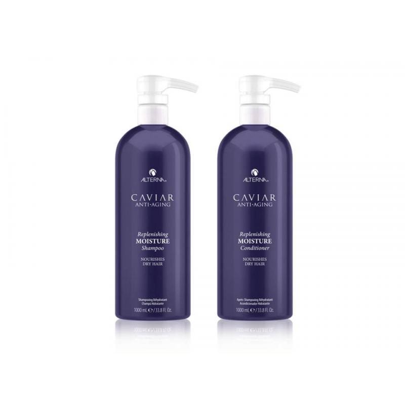 Alterna Caviar Moisture Shampoo & Conditioner DUO 1000ml (with free pumps) SAVE £36.21