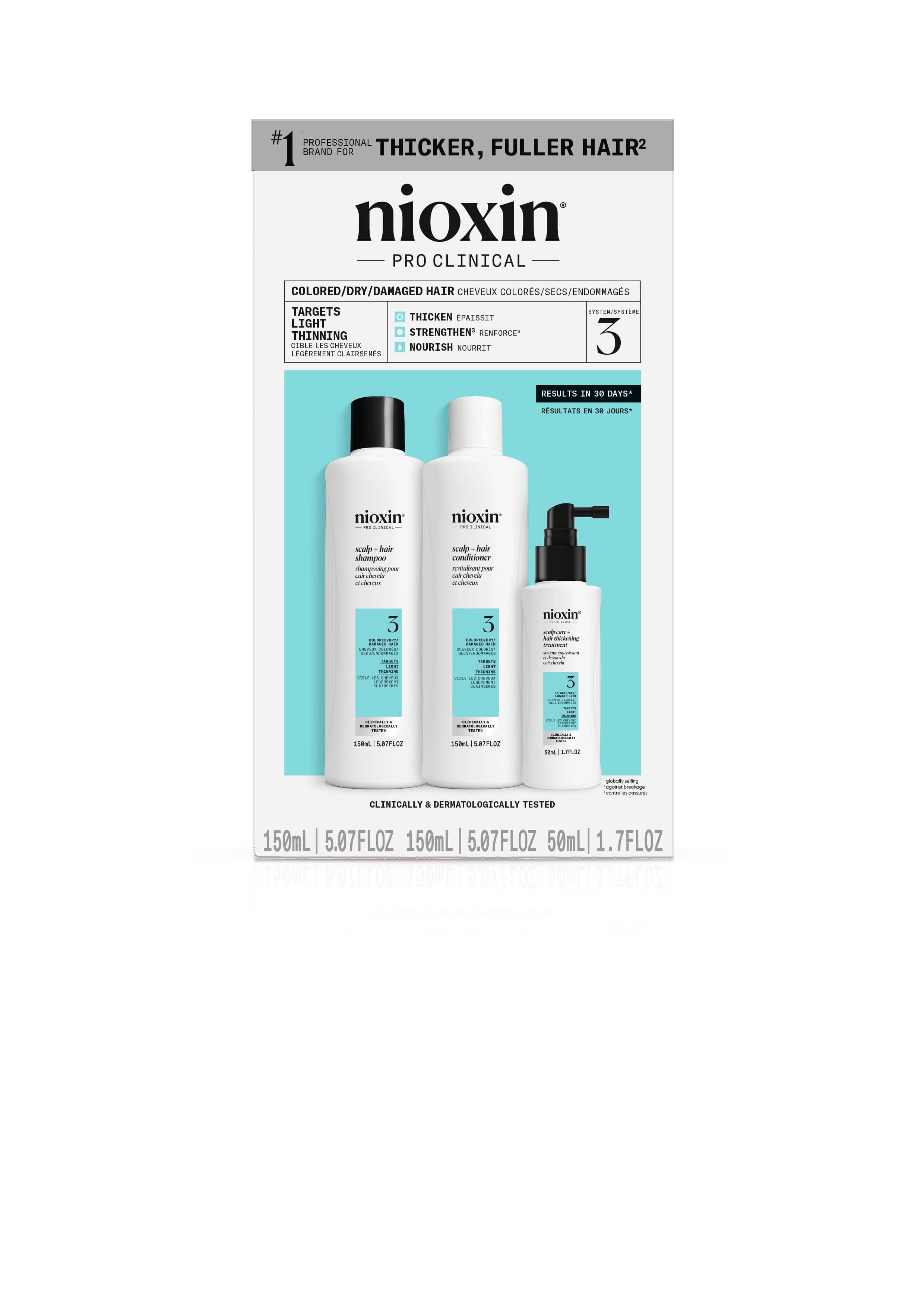 Nioxin System Trial Size Kit 3 (for light thinning coloured and