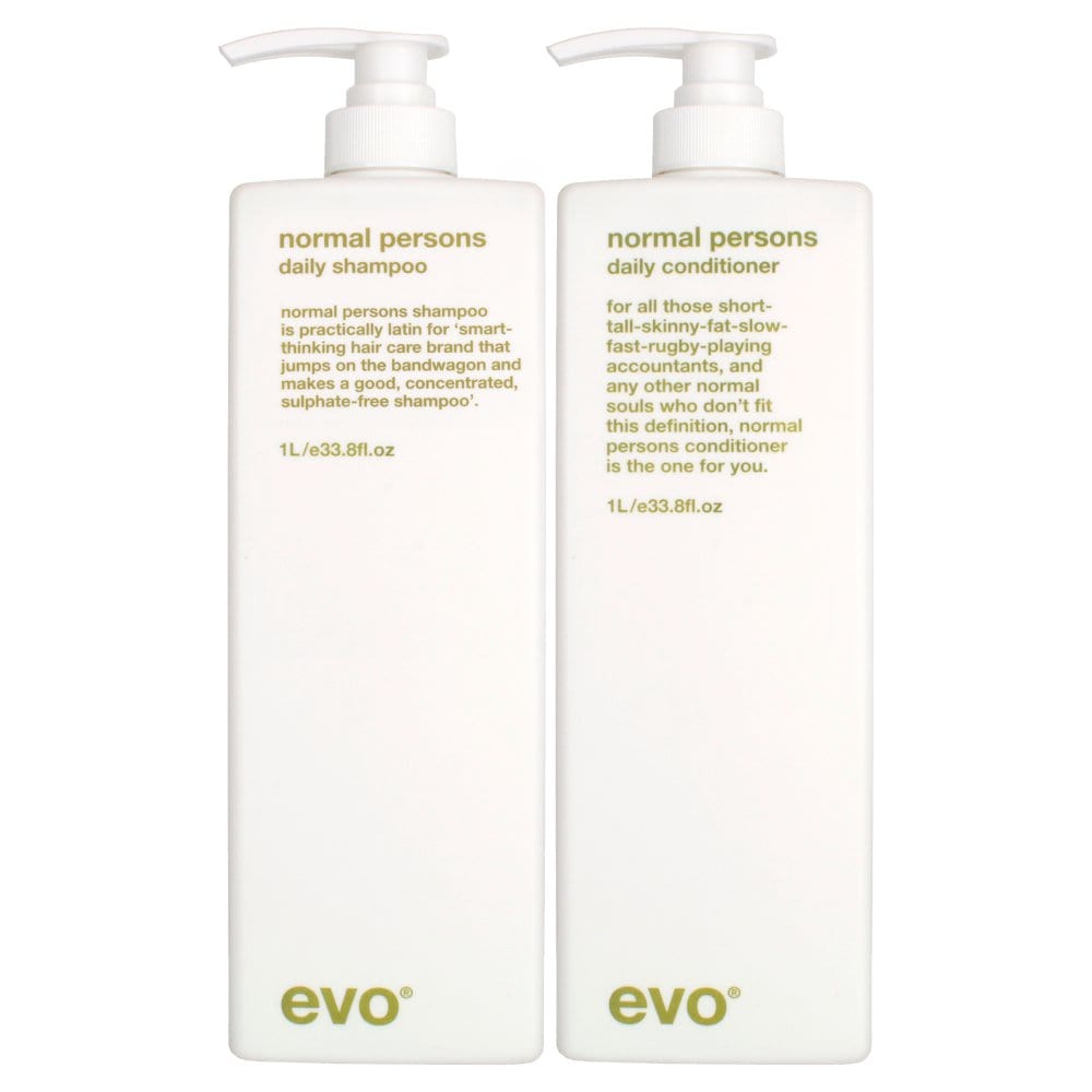 Evo Normal Person Shampoo & Conditioner 1000ml Duo (with free pumps)
