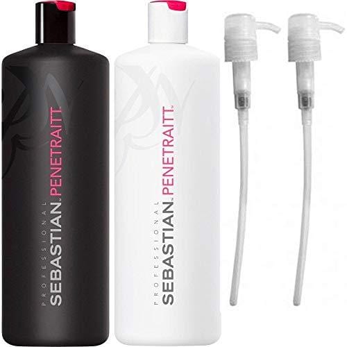 Sebastian Penetraitt Shampoo & Conditioner Duo 1000ml (with free pumps)
